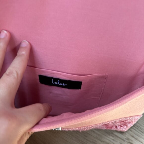 Lulus Beaded Floral Crossbody Clutch - Pink - Picture 8 of 10